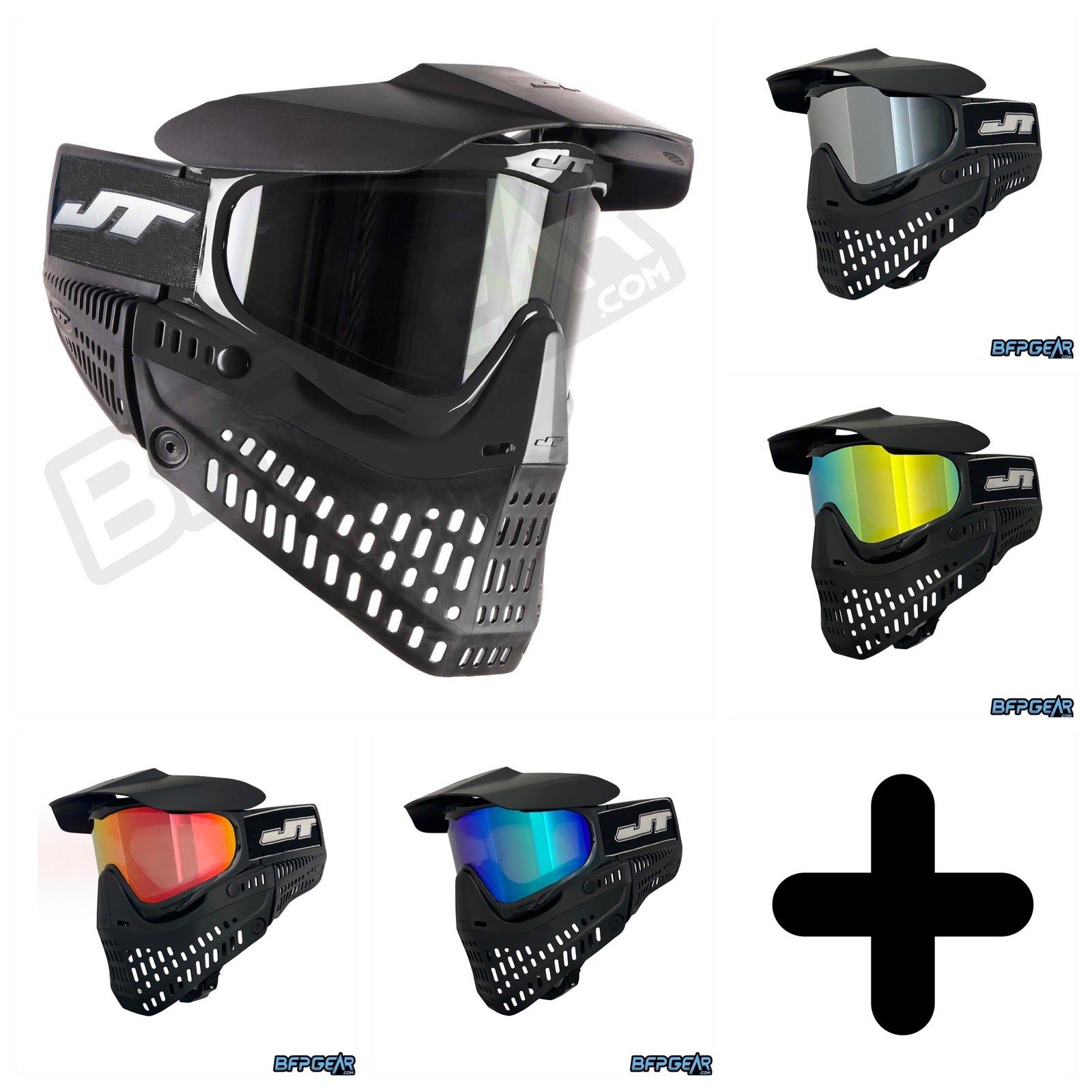 All New Custom JT Proflex Paintball Mask w/ Smoke Thermal Lens