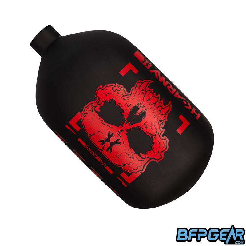 The HK Army Alpha Air 68ci bottle in the Doom Scorch color way.