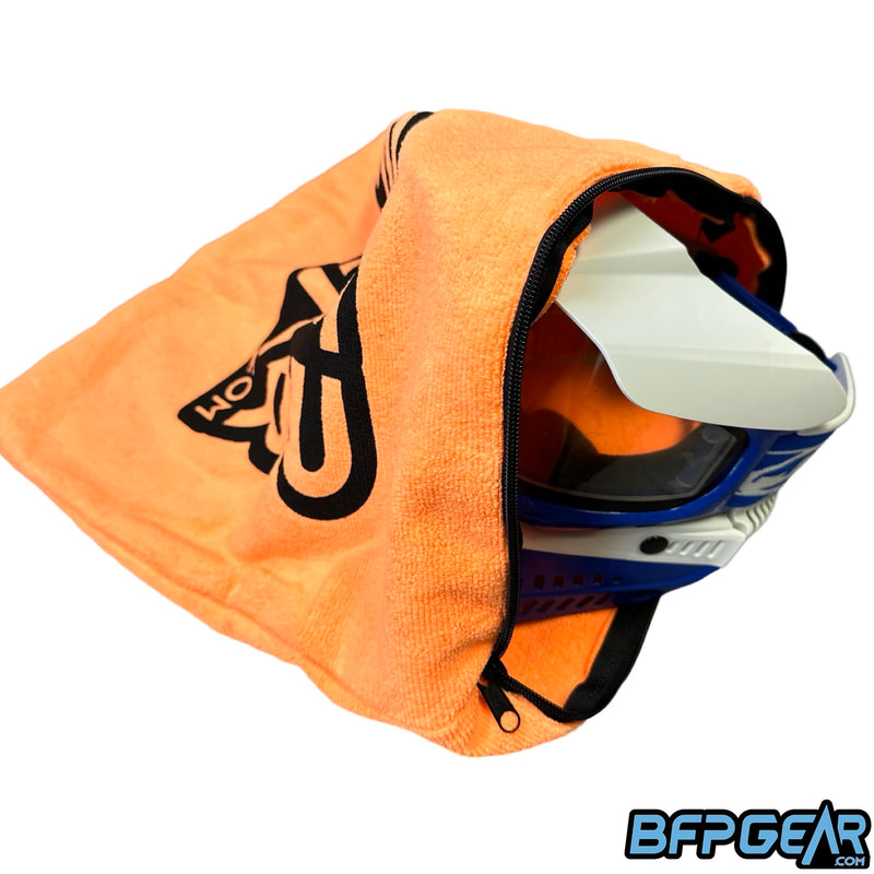 The Versatile Microfiber bag can also hold paintball gear in it, like a goggle system or even dirty cleats.