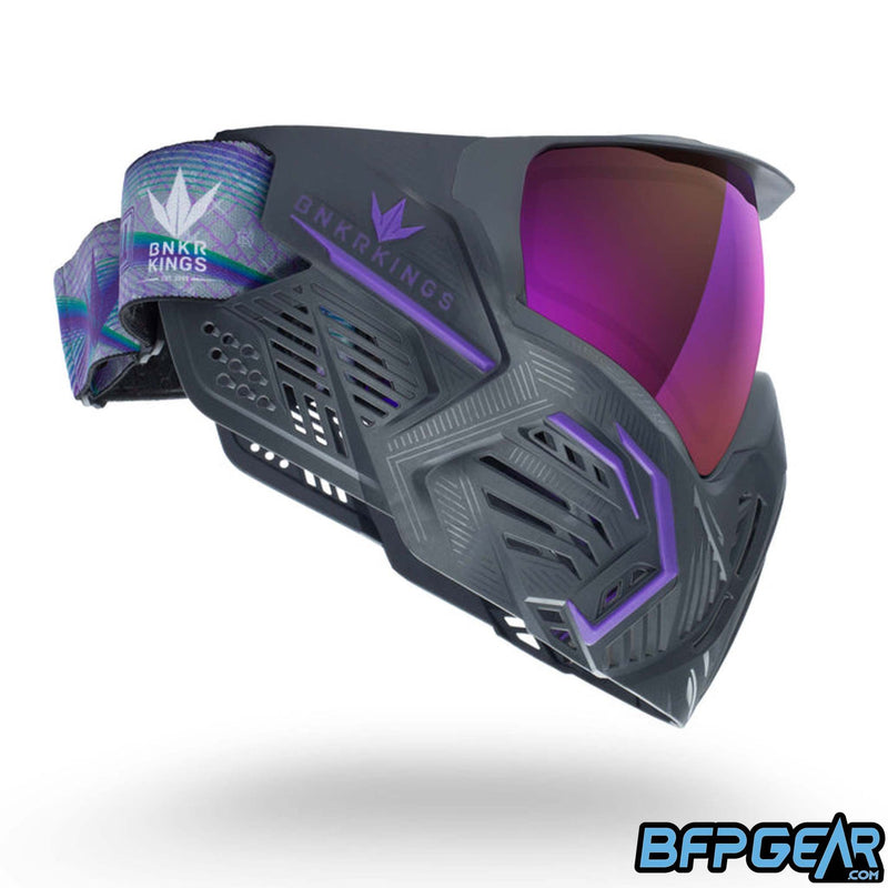 Side view of the BK CMD Aurora Gray goggle.