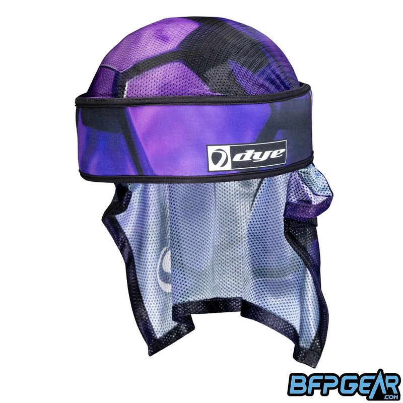 The Dye X HALO Headwrap in Hex 3D Purple.