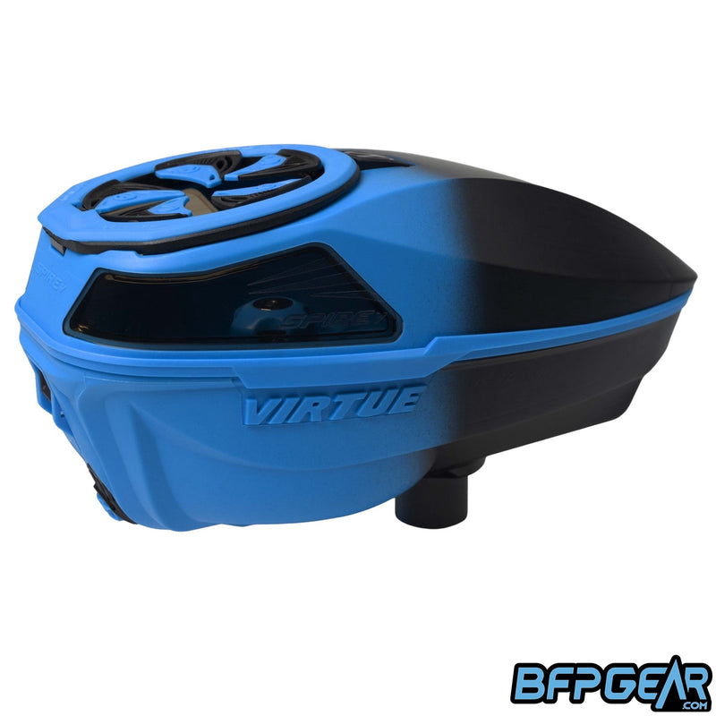 Virtue Spire V Paintball Loader - Cyan Black Fade