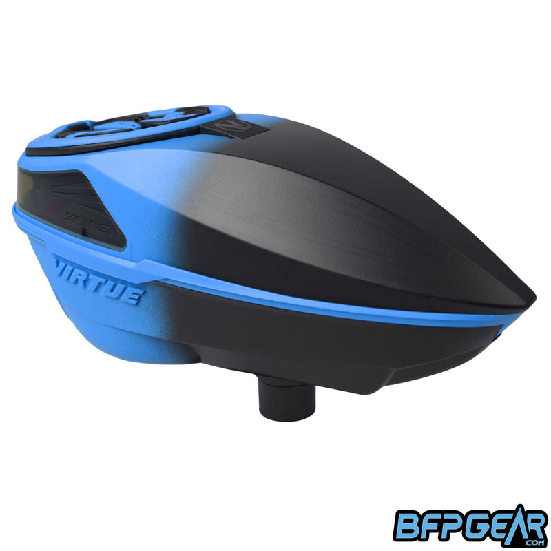 Virtue Spire V Paintball Loader - Cyan Black Fade