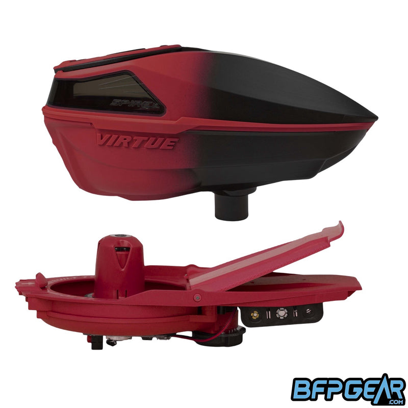 Virtue Spire V Paintball Loader - Red Black Fade