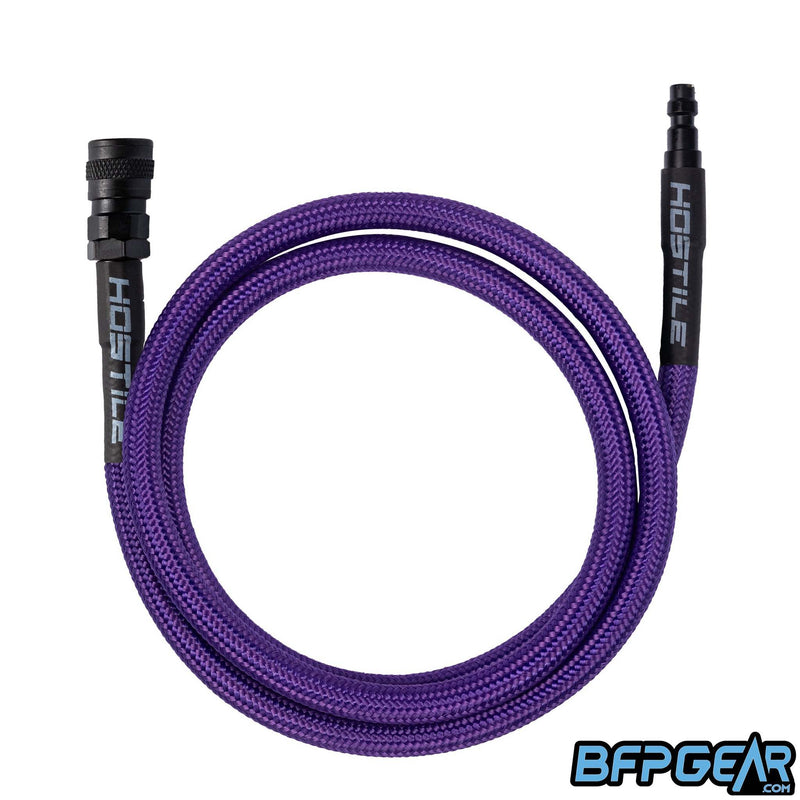 The 42" Flex Line Hose from HK Army in purple. Each Flex Hose has a male end, and a female quick-disconnect end.