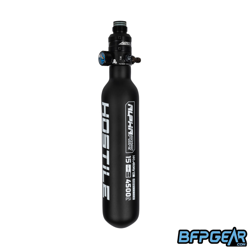 The Alpha Air 15ci air tank can hold up to 4500psi