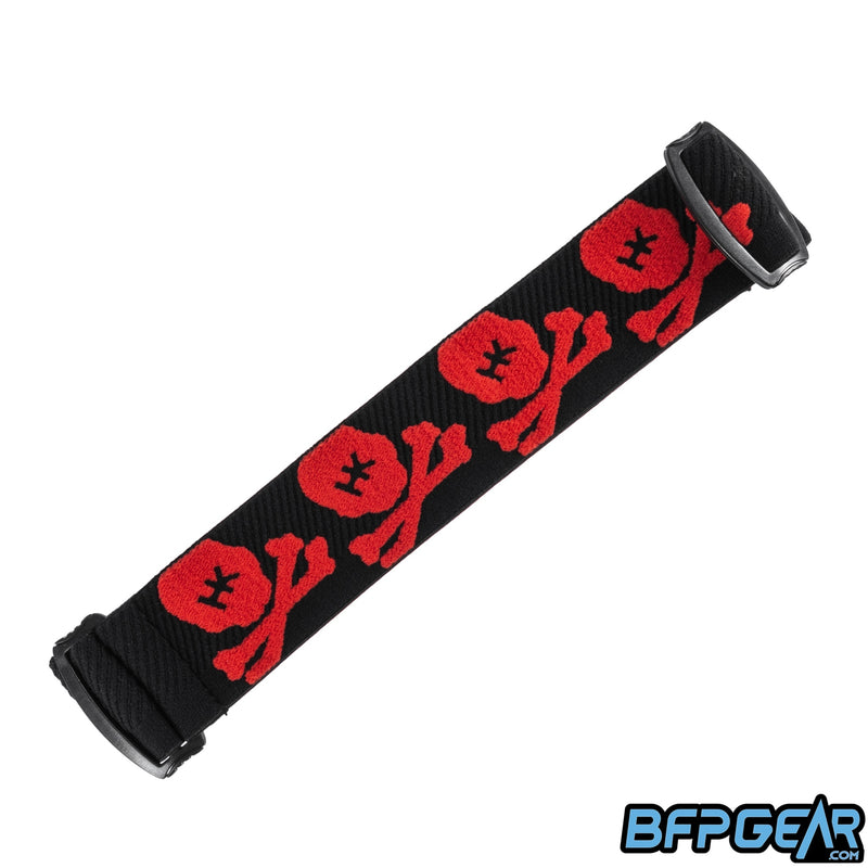 The HK Army bones goggle strap in red. Works with all goggle systems.