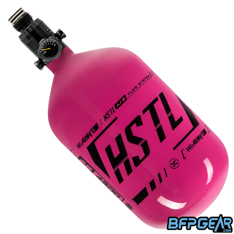 HK Army HSTL 68ci air tank in neon pink and black.