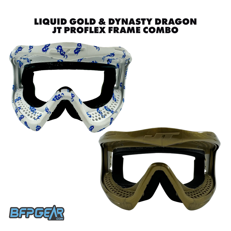 JT ProFlex LE Goggle Frame - Dynasty Dragon & Liquid Gold Combo (BFPGear Exclusive)