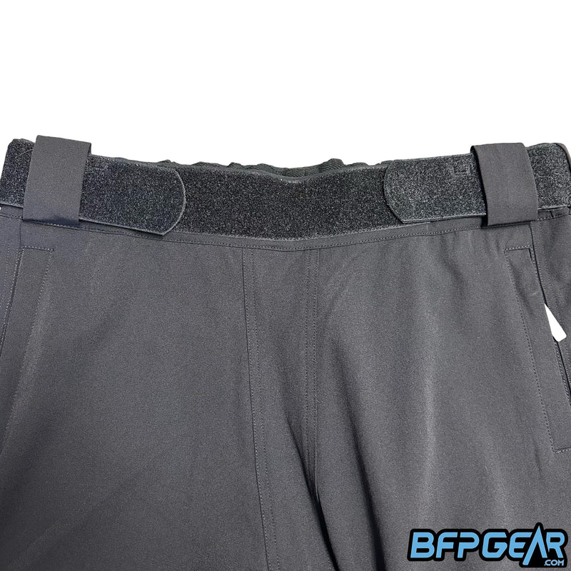 The KP-K pants use a dual velcro strap, similar to a pod pack, to fit the pants on securely.