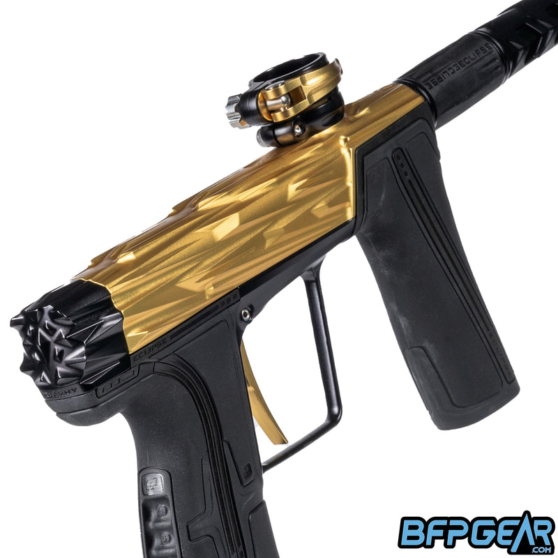 The HK Army RAZR Geo R5. A special cut of the popular GEO R5. Color way is gold with black accents.