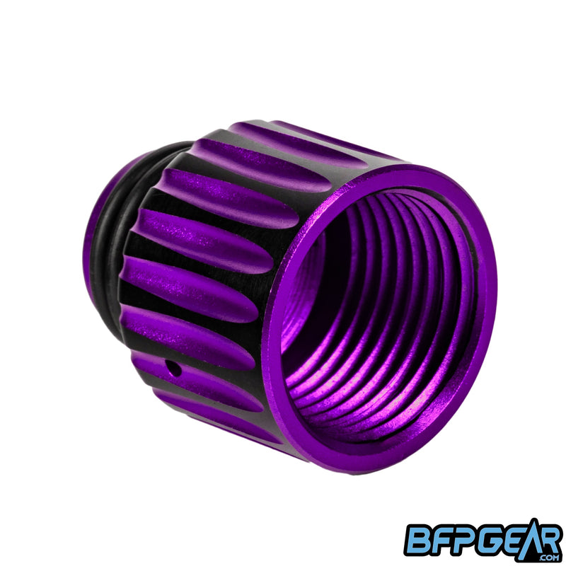 Each thread protector can screw onto any paintball air tank regulator.