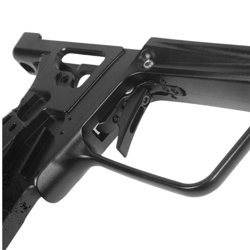 The single finger electronic frame for the CS3 has the same adjustments you would find on the stock frame and trigger of the CS3.