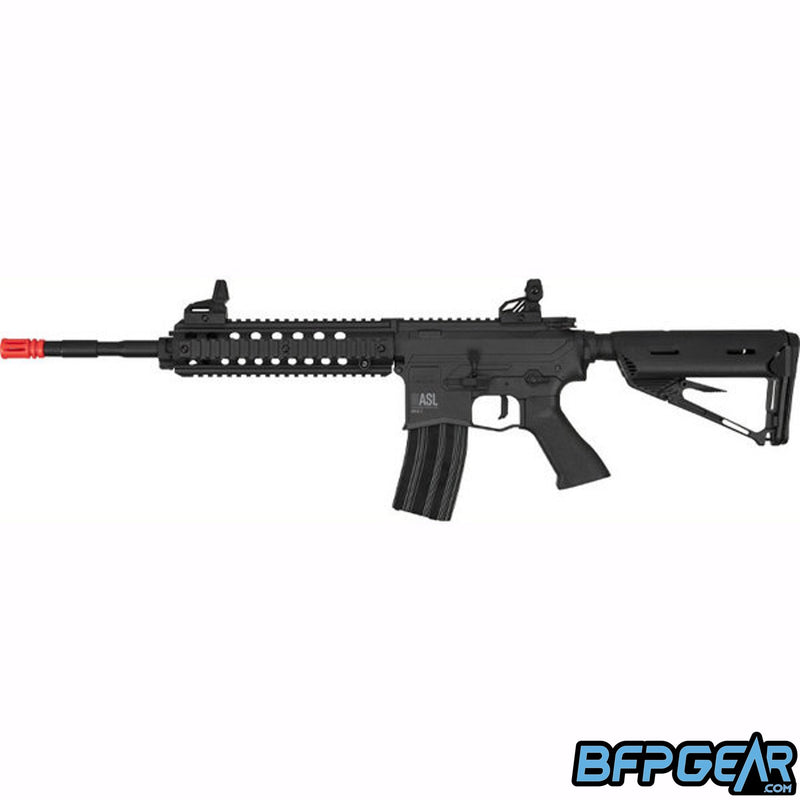 The Valken ASL MOD L Hi-Velocity AEG Airsoft replica in black.