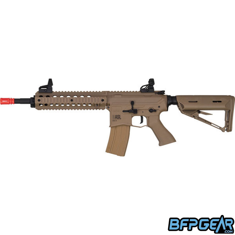 The Valken ASL MOD AEG Airsoft replica in tan.