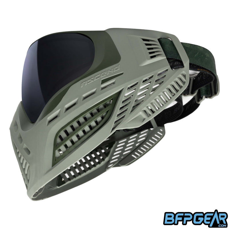 This shows off the ventilation that you get with the Vio Ascend through the cheek area, and ears, allowing air to exhaust easily, and for the wearer to hear their teammates.