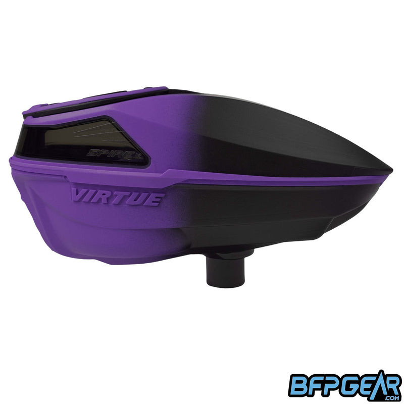 The Virtue Spire V in the Acid Fade color way. Purple fades to black.